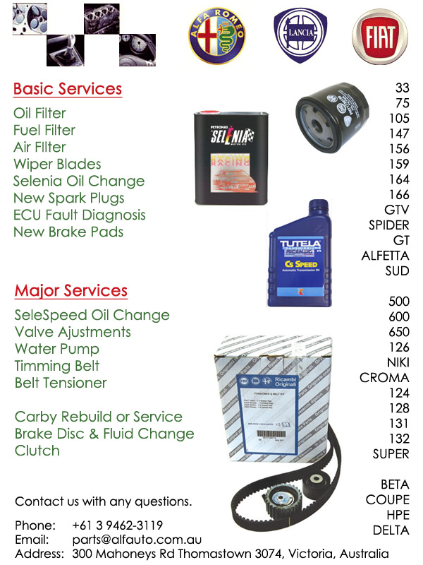 Lancia Basic & Major Parts & Service
